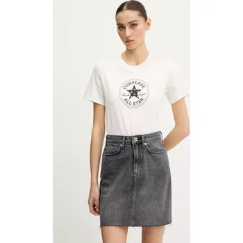 Pánské tričko Bavlněné tričko Converse bílá barva, 10028412-A02 10028412.A02 00X, vel. S