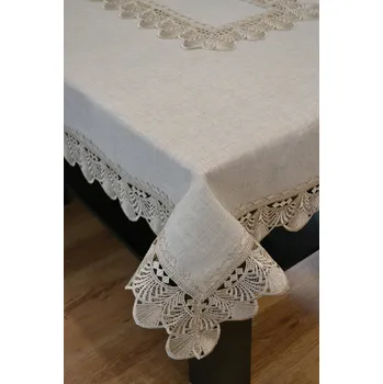 Prostěradlo Obrus GIPIUROVÝ - 140x200 cm - béžová barva