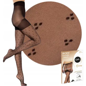 Dámské punčochy Punčocháče hladké Gatta Fashion plus size vz.01 20den černé Nero velikost 5