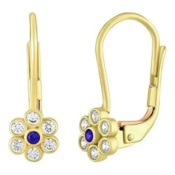 Náušnice Zlaté náušnice s přírodními topazy SILVEGO70421b