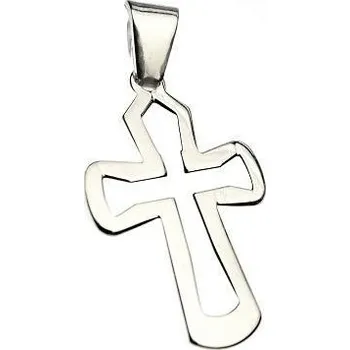 Přívěsek Stříbrný přívěsek kříž 36mm Stříbro 925/1000