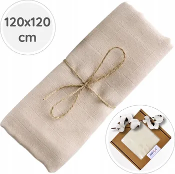 Zavinovačka ZAVINOVAČKA MUŠELÍNOVÁ PLENKA POLSKÁ 120x120 cm OD BabyU