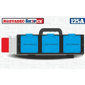 Rozvaděč ROZVADĚČ-SHOP Malé přenosné rozvodnice SPB-461-125P