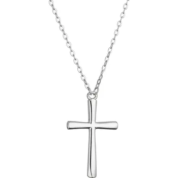 Náhrdelník Stříbrný náhrdelník jednoduchý kříž 62038