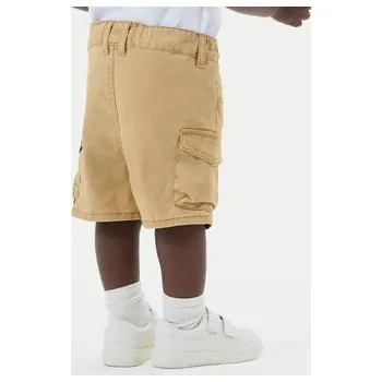 Pánské kraťasy NAME IT Šortky z materiálu Ben 13225803 Hnědá Baggy Fit 122