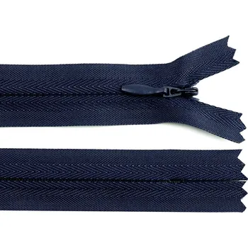Zip Spirálový zip skrytý No 3 délka 18 cm, malé, 330 modrá tmavá
