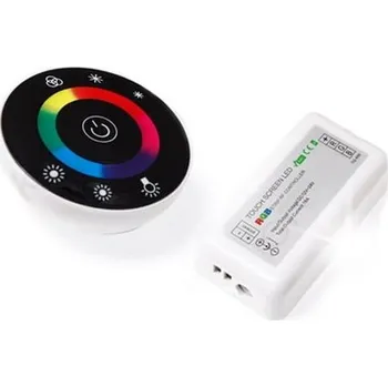 Ovladač světel ECOLIGHT Dálkový ovladač RF pro LED RGB dotykový 18A 216W černý MA0079