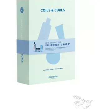 Vlasová regenerace Maria Nila Holiday Box Coils & Curls (Maria Nila set hydratační a rozčesávací mycí pro všechny typy vln a kudrn)