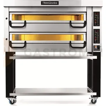 Pec na pizzu Dvoukomorová pec na pizzu, 12x pizza 45 cm, komory o rozměrech 1380x920x210 mm, manuální panel | PIZZA MASTER, PM 932E