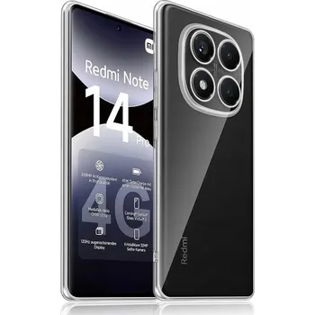 Pouzdro na mobilní telefon POUZDRO ULTRATENKÉ SLIM GUMOVÉ SILIKONOVÉ PRO XIAOMI REDMI NOTE 14 PRO 4G + SKLO