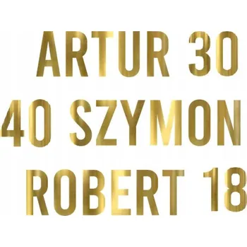 Obraz DOPLNĚK K BANNERU jméno iniciály slovo potisk zlatý