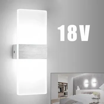 Nástěnné svítidlo LED LAMPA NÁSTĚNNÁ BÍLÁ MODERNÍ 18W 85-265V