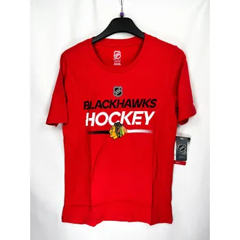 Chlapecké tričko Outerstuff Dětské tričko Chicago Blackhawks NHL Apro Wordmark Ss Ctn Tee Velikost: Dětské M (10 - 12 let)