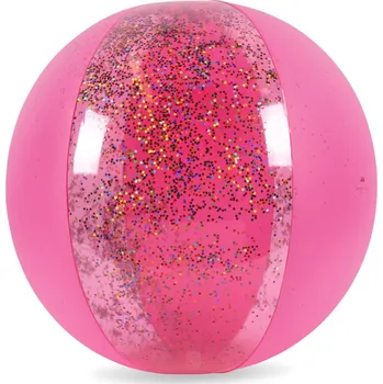 Konges Slojd Velký nafukovací míč Transparent Pink Konges Sløjd Transparent Beach Ball Large