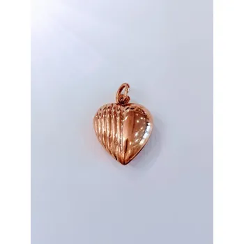 Přívěsek Zlatý přívěs srdce vypouklé, červené zlato