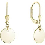 Pozlacené stříbrné náušnice placičky 61134