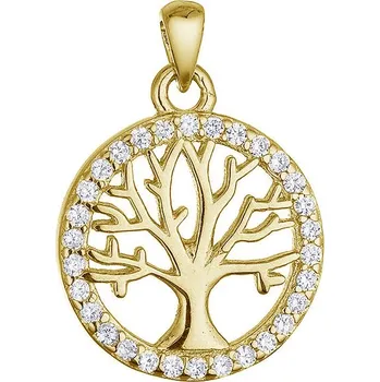 Přívěsek Stříbrný pozlacený přívěsek strom života 14052.1