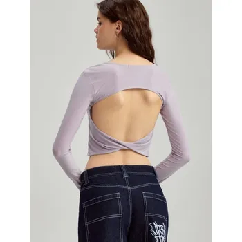 Dámské tričko Tričko s dlouhými rukávy - S - House - světle šedá - 750FX-09X