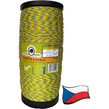 Ohradník Lanko pro elektrický ohradník, Ø2mm, 1000m, modro-žluté