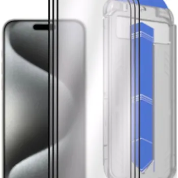 Telefonní příslušenství AlzaGuard 2.5D Glass EasyFit DustFree pro iPhone 15 Pro Max