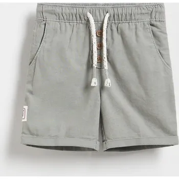 Reserved - Kraťasy s příměsí lnu - tmavě šedá - 497BF-90X - 497BF-90X-80