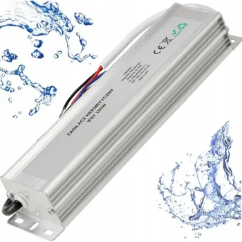 LED osvětlení Napájecí zdroj 24V 150W 6A voděodolný pro LED pásky IP67 hermetický kovový