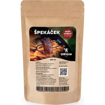 Koření Origin Line Kořenicí směs bez soli Špekáčky 100 g na 20 kg díla