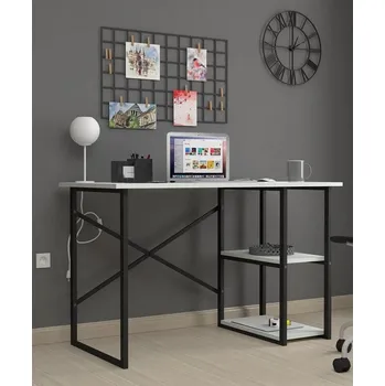 Psací stůl Psací stůl IRVING 60 s regálem, bílá