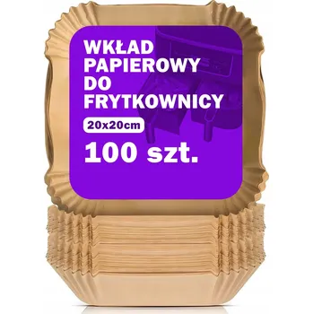 Hnědý pečicí papír 200 ks do horkovzdušné fritézy