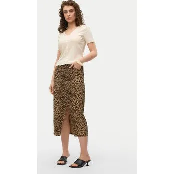 Dámská sukně Vero Moda Džínová sukně Veri 10331065 Hnědá Regular Fit M