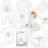 Kojenecká souprava Baby Nellys 6dílná souprava do porodnice Medvídek na měsíčku bílá