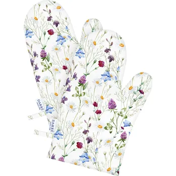 Chňapka DARRÉ Jetelíček 2 ks bílá/květiny