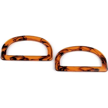 Ucha na tašky z pryskyřice, barva 2 (14,5x8 cm) oranžový jantar