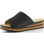 Rieker černé pantofle na klínku 629M9-00 - 38 | P672093