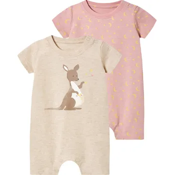 Kojenecký overall lupilu® Dívčí overal na spaní s BIO bavlnou, 2 kusy (klokan, 62/68)