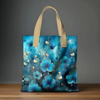 Panel- Taška/Vak Modré květy