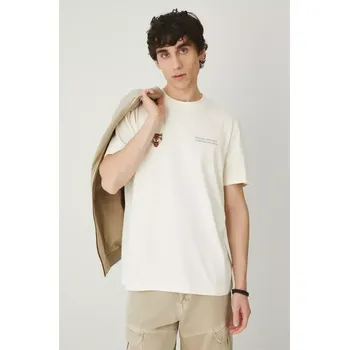 Pánské tričko Tričko Medicine béžová barva, s potiskem RS25.TSM807 01X, vel. L