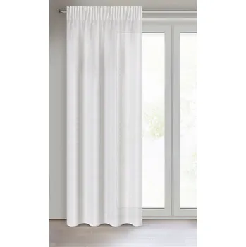 Záclona Dekorační vzorovaná záclona s řasící páskou PAULA bílá/zlatá 140x270 cm (cena za 1 kus) MyBestHome