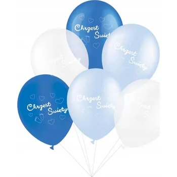 Balónek Balónky VELKÉ Sada na křtiny modré 6 Ks
