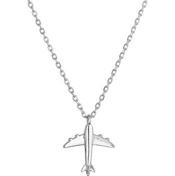 Náhrdelník Stříbrný náhrdelník letadlo 62050