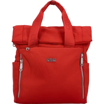 Městský batoh Trendy dámský textilní batoh Coveri Andor, červený