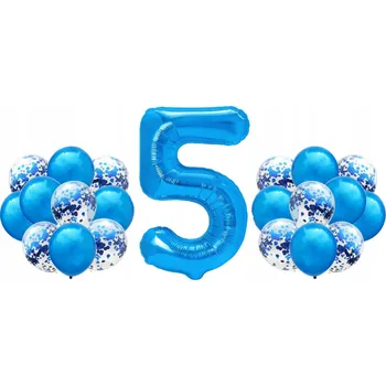 Balónek Sada TMAVĚ MODRÁ na 5. NAROZENINY 100cm balónky
