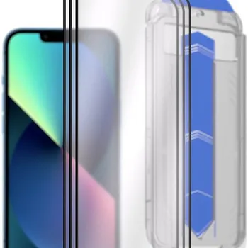 Telefonní příslušenství AlzaGuard 2.5D Glass EasyFit DustFree pro iPhone 13 / 13 Pro / 14 / 16e
