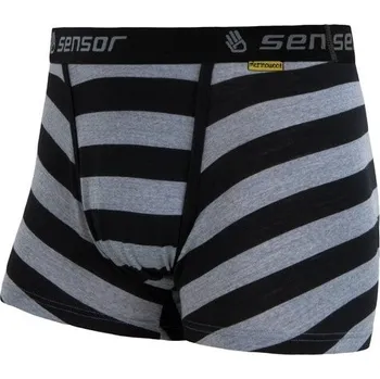 Běžecké oblečení Boxerky Sensor Boxerky Sensor Merino Active pánské black/grey XXL XXL