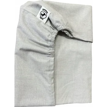 Prostěradlo Prostěradlo do postýlky 120x60 šedé proužky 100% bavlna