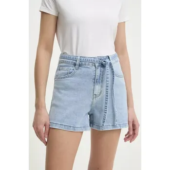 Dámské kraťasy Džínové šortky Answear.LAB dámské, modrá barva, hladké, high waist rd9051.1.flk 55X, vel. XL