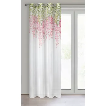 Dekorační vzorovaná záclona s kroužky JULY 140x250 cm (cena za 1 kus) MyBestHome