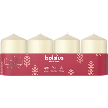 Svíčka Dekorativní svíčka 1 Bolsius 4 ks