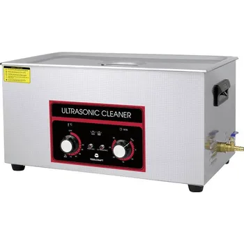 Ultrazvuková čistička TOOLCRAFT USC-2200 ultrazvuková čistička, Kancelářské potřeby, Šperky, do dílny, 480 W, 22 l, s ohřevem, S čisticím košem