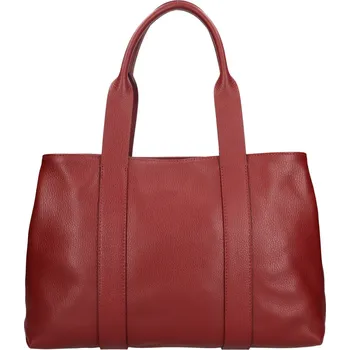 Kabelka Dámská kožená kabelka Italia Marlen - tmavě červená